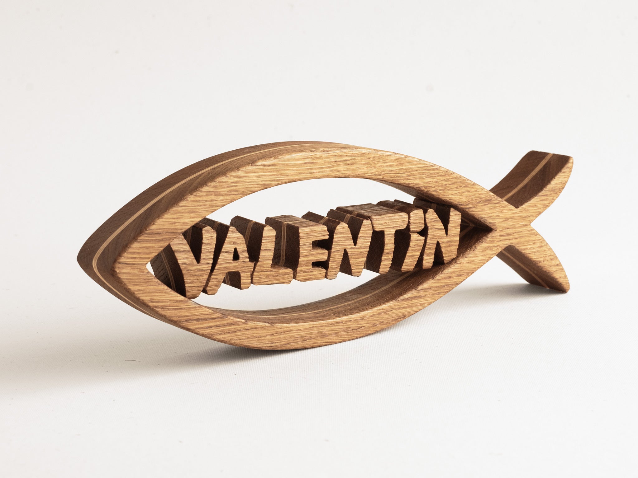 Christenfisch mit Name - persönliches Geschenk zur Firmung, Konfirmation,Kommunion oder als Taufgeschenk - miat-holz-design