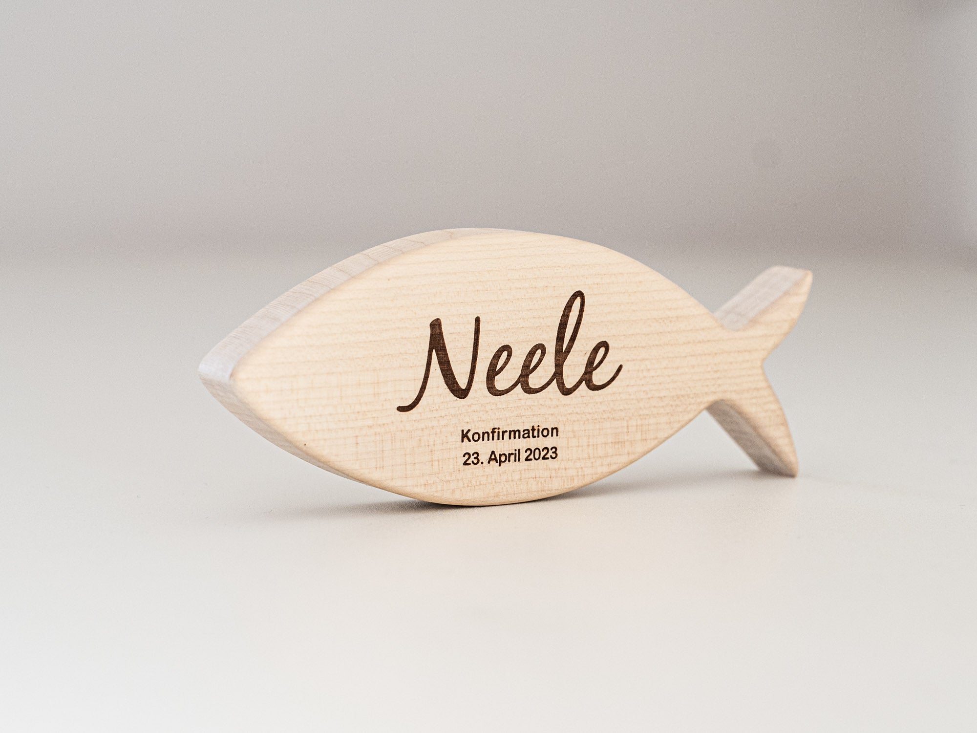 personalisiertes Geschenk zur Taufe, Christenfisch mit Name