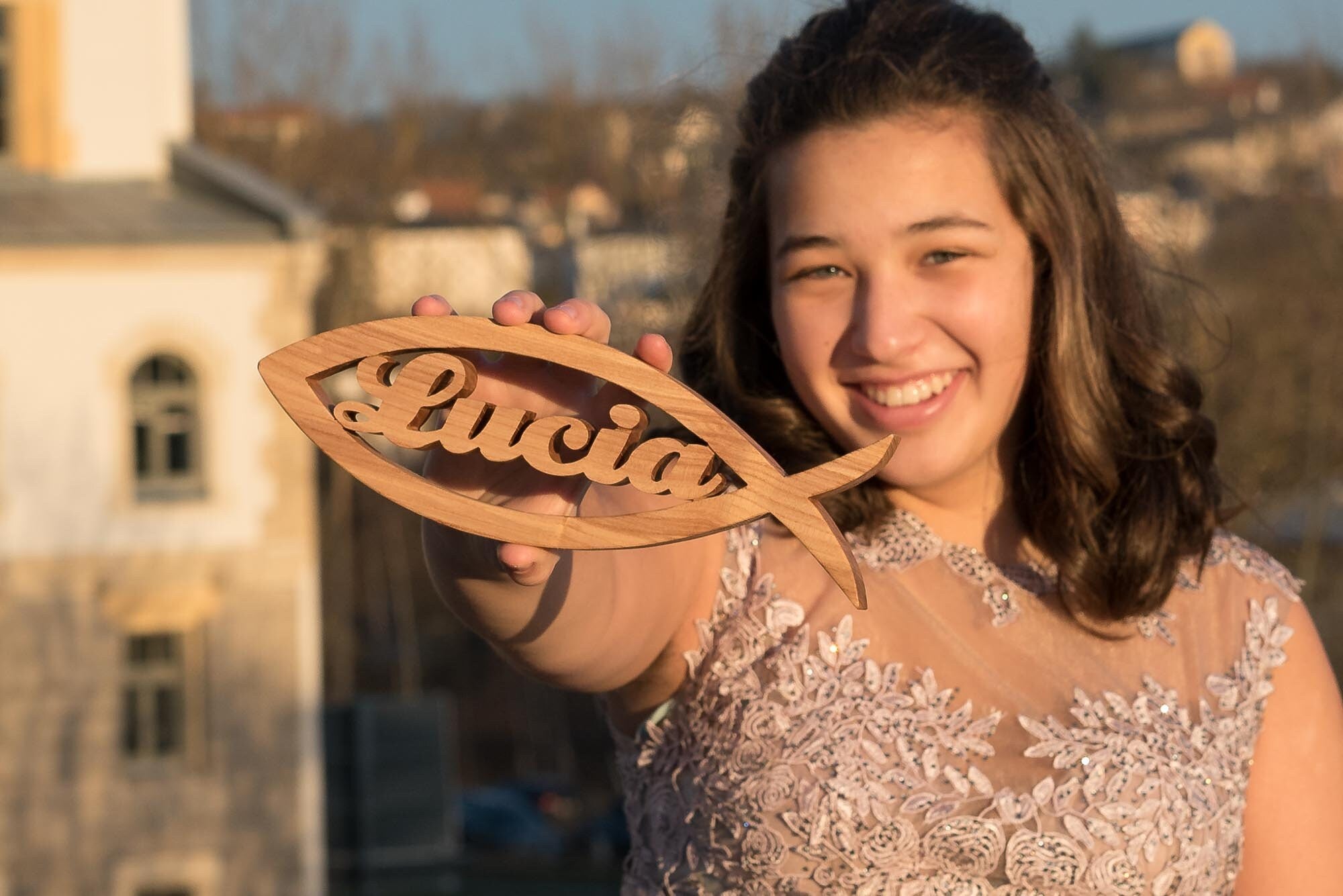 Geschenk zur Konfirmation persönlicher Christenfisch mit Name aus Holz | Geschenkidee fürPatenkind | Fisch aus Holz | für Jungen und Mädchen - miat-holz-design