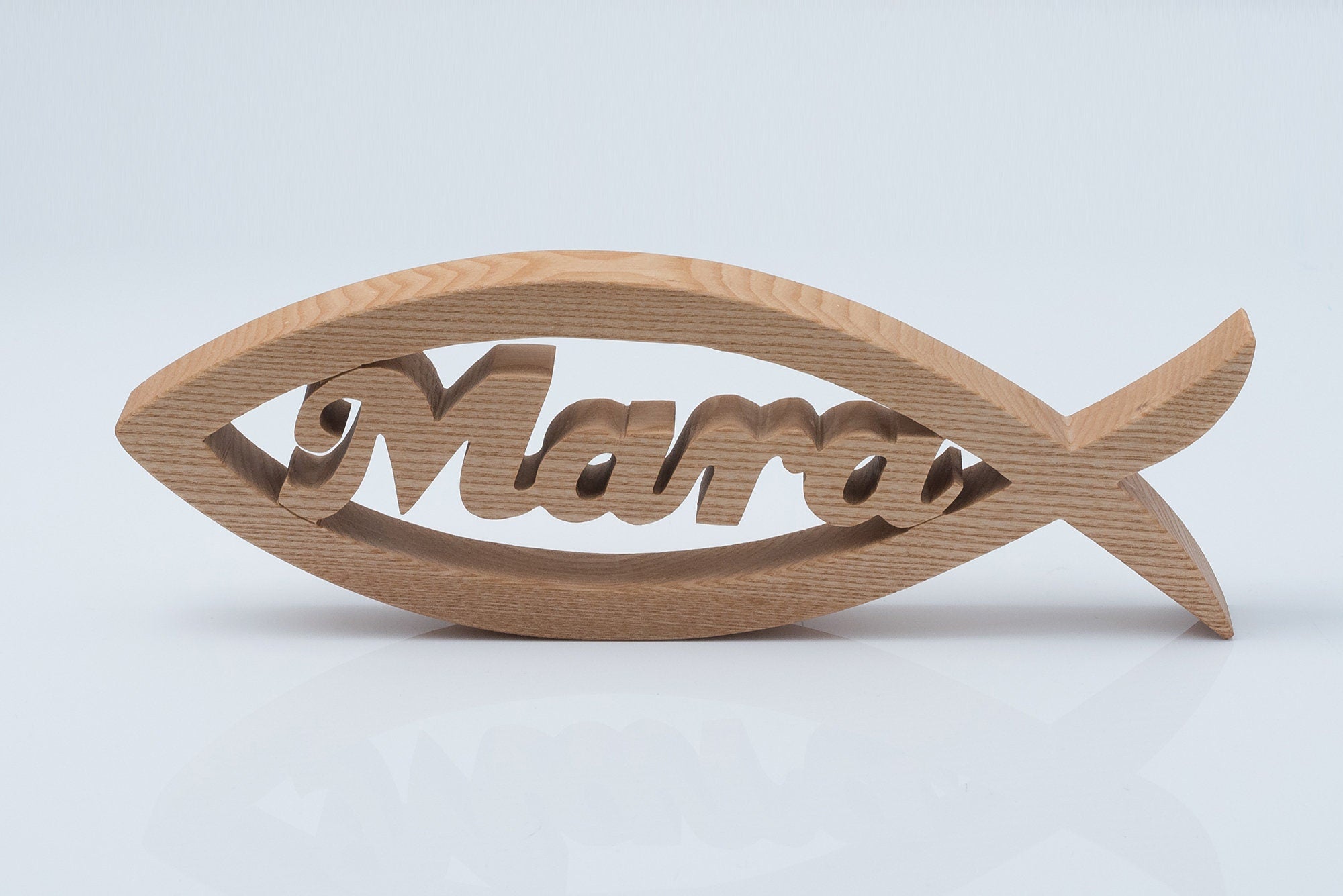 Geschenk zur Konfirmation persönlicher Christenfisch mit Name aus Holz | Geschenkidee fürPatenkind | Fisch aus Holz | für Jungen und Mädchen - miat-holz-design