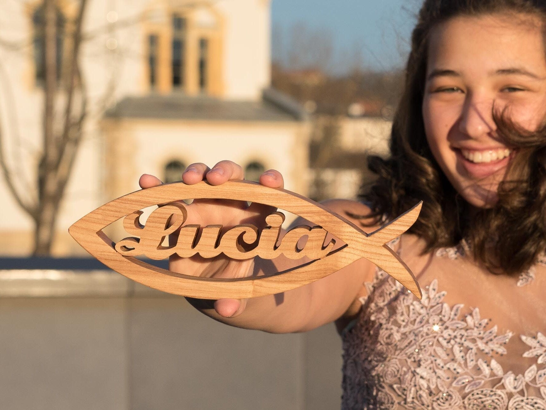 Geschenk zur Konfirmation persönlicher Christenfisch mit Name aus Holz | Geschenkidee fürPatenkind | Fisch aus Holz | für Jungen und Mädchen - miat-holz-design